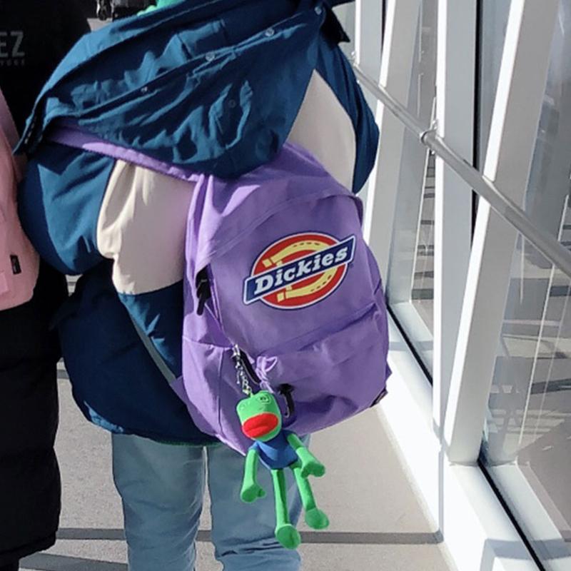 Dickies Student Letter Print Couple Fabric Backpack Unisex Backpack Purple 182U90LBB95PU01
