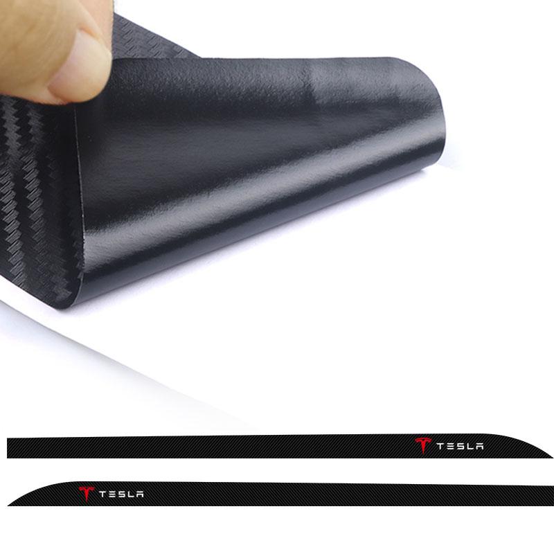 2 шт. Накладки на пороги боковых юбок автомобиля Защита кузова из углеродного волокна 3D наклейка Для Tesla Model S Model X Model Y Cybertruck Model 3 Model Y