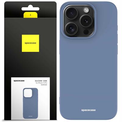 Силиконовый чехол Sc для iPhone 15 Pro Синий