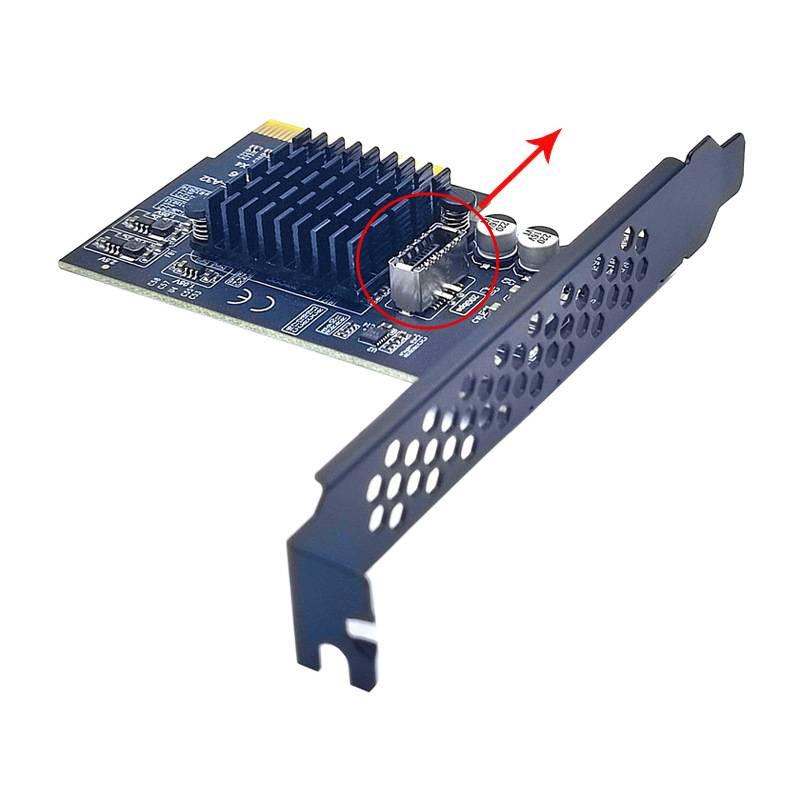 Карта расширения PCIe 4x на USB 3.2 Gen 2x2 20 Гбит/с с чипом ASM3242