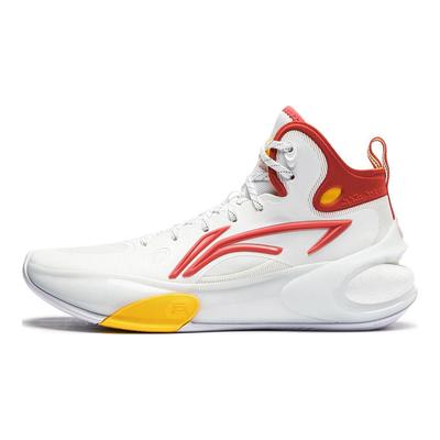 Баскетбольные кроссовки Li Ning Yu Shuai 17, удобные, универсальные, прочные, среднего размера, мужские, белые, красные, ABAT043-16