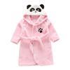 Autumn Winter Kids Sleepwear Baby Robes Flannel Bath Robe For Toddler Boy Girl Panda Hooded Nightgown Cute Childrens Pajamas
