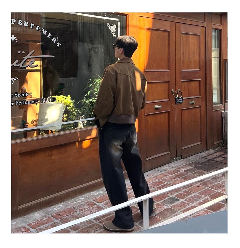 Men's Retro Japanese-American Loose Fit Jacket - Casual Spring/Autumn Style