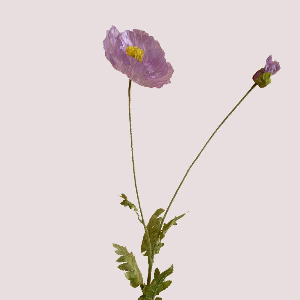 Large Fake Poppies Beautiful Artificial Flowers Silk Flower Poppies branch  New Year's Decor