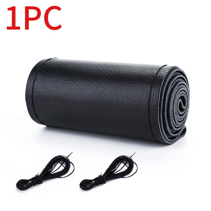 38 см верхний чехол на руль из натуральной кожи, дышащий дизайн/автомобильный чехол с оплеткой на руль, подходит для автомобиля