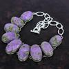 Purpurite Gemstone Necklace Handmade Jewelry 925 Sterling Silver Necklace Adjustable Chain Necklace Antique Vintage Necklace Gifts For Women
