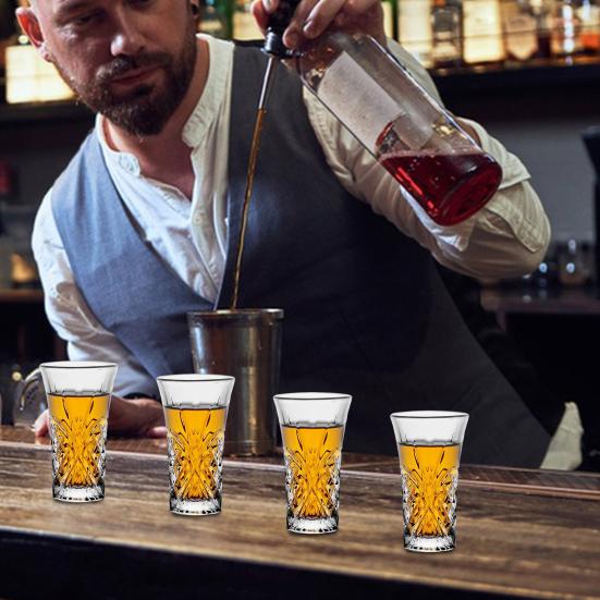 1/2/4 шт. стопки 60 мл стаканы для текилы с тяжелым основанием стаканы для виски водки наливки