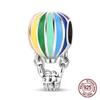Newest Charm Bead Air Balloon Colorful Copper Love Family Dangle Fit Necklace Bracelet Diy Jewelry