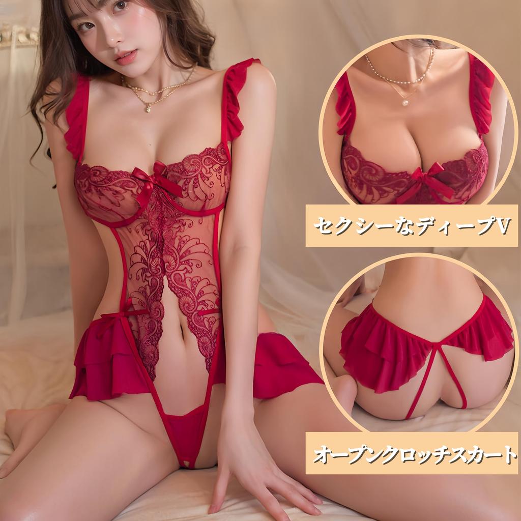 Attractive Lace Camisole Crotch Open Uniform That Can Be Enjoyed Without Taking It Affective Stimulating Play Between Husband and Adult Sexy Cosplay