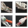 White Rj45 Tool-Less Connector No Crimp Connectors Cctv Ethernet Cable Head Plug