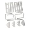 4Pcs Boat Trailer Bunk Brackets Kit 8in Galvanized Iron 2 Layer Crossmember Hardware Adjustable Height