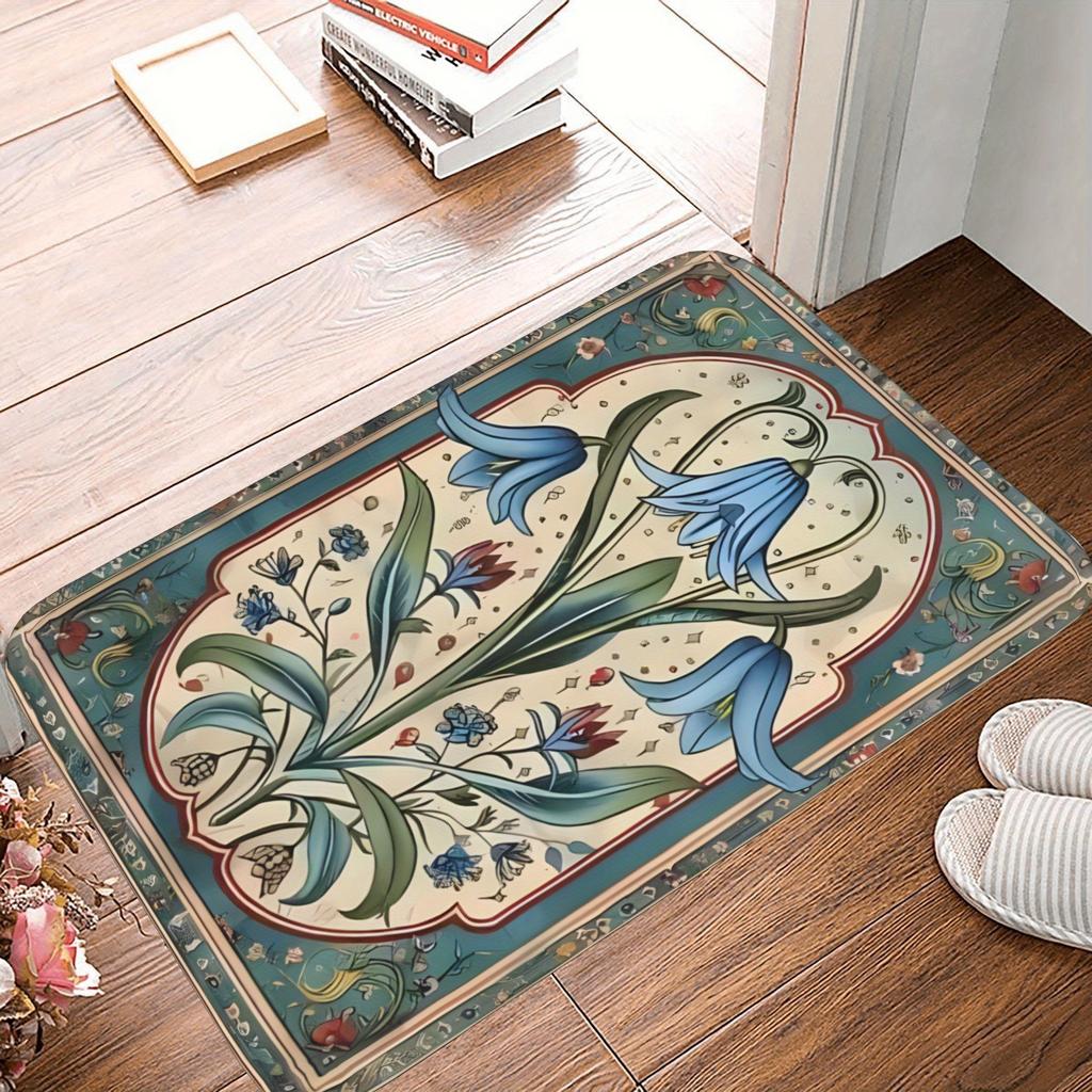 1PC Vintage Motorcycle Rider Kitchen Rug Non-Slip Door Mat Pop design Bathroom Rug Bath Mat Carpet for Home Sink Laundry Decor