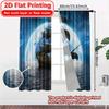 2 шт., Шторы с плоской 2D-печатью (Без Рода) Лунное путешествие(1) Праздничные шторы с принтом Тканевые шторы Декорации Внутри