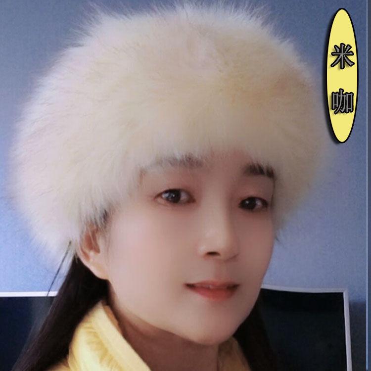 Новая шляпа с большим обхватом головы, шляпа с открытым верхом из искусственного лисьего меха, теплая осенью и зимой, пушистая шляпа-кольцо без верха, модная девушка