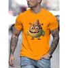 Men's T Shirt Summer Casual Short Sleeve Cartoon Print Funny T-Shirts Fashion Streetwear Male Oversized Clothing O Neck Pullover