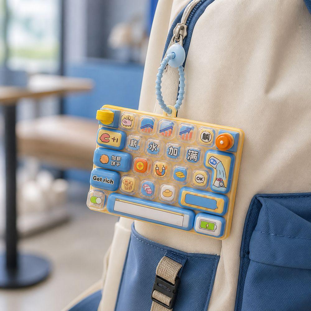 26-key Fidget Keypad Toy Pressable Keys Keyboard Pendant Cute Keypad Keychain Backpack Decoration