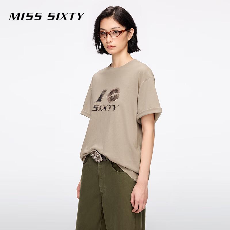 MISS SIXTY 2025 Summer Retro Print Cotton Linen T-Shirt