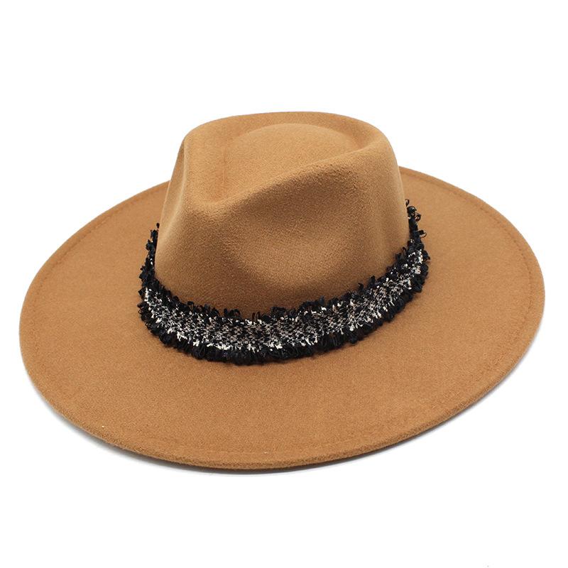 Water Drop Top Jazz Hat, Men'S And Women'S Woolen Hat, Felt Hat