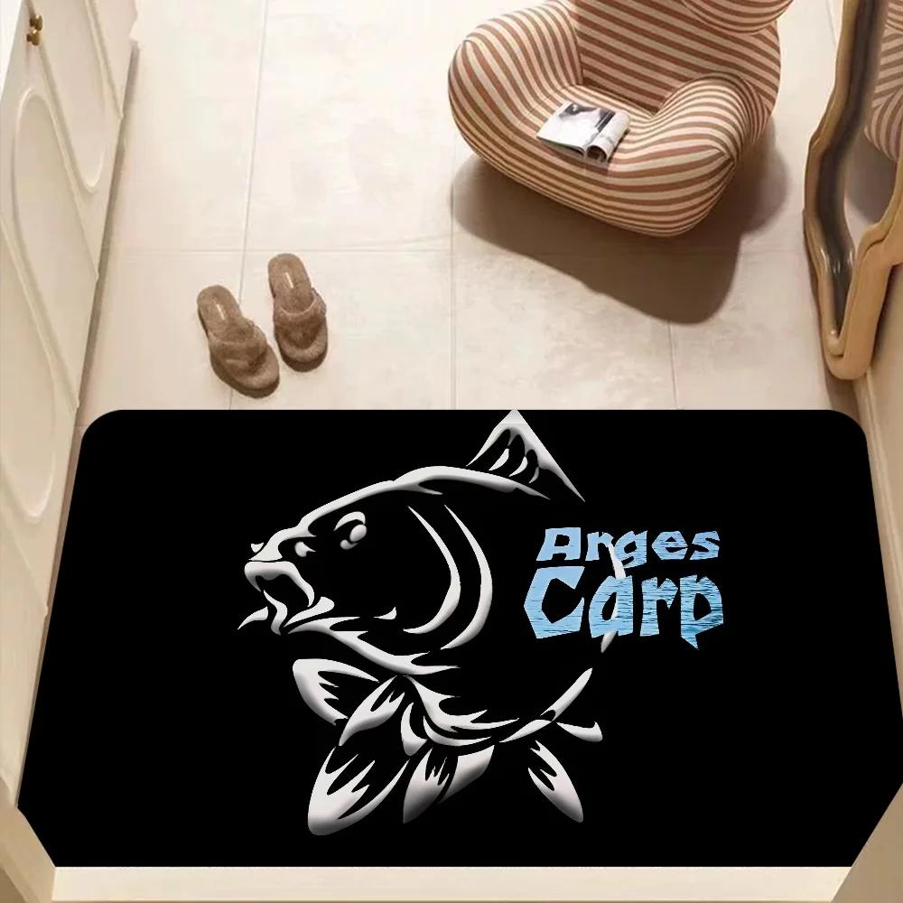 Логотип Nash Fishing Коврик для пола Коврик для ванной Комната для детей Спальня Декорация Балкон Противоскользящий Дверной коврик Гостиная Прикроватные коврики