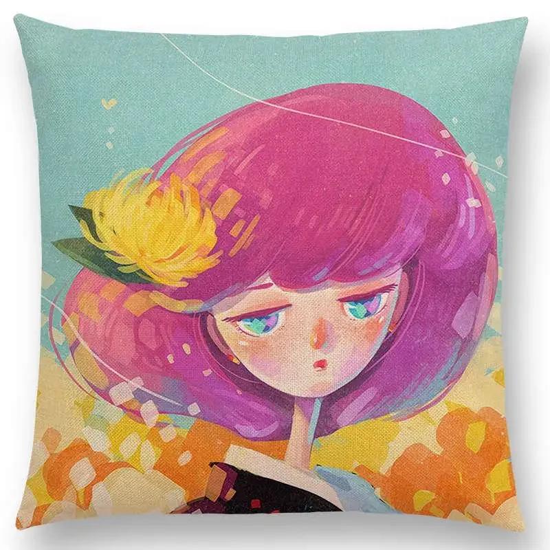 Новое поступление Красочные сны черный кот Милые девушки Магическое солнце луна Теплая звезда Наволочка Чехлы для автомобиля Диван Декоративная подушка Наволочка