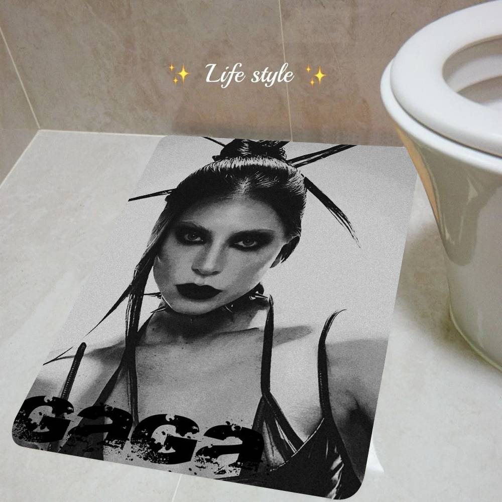Singer L-Lady Gaga Mayhem Room Mats Anti-slip Absorb Water Long Strip Cushion Bedroon Mat Household Carpets