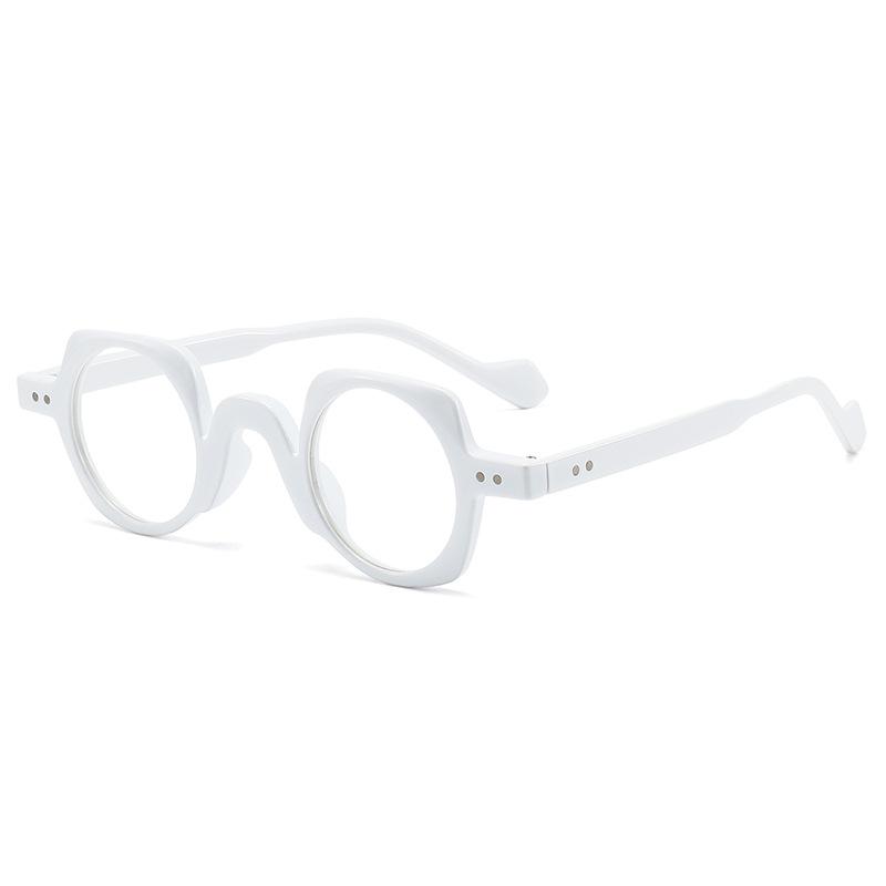 Fashion rice nails personalized square round frame literary flat mirror anti-blue light men and women's new glasses frame tide