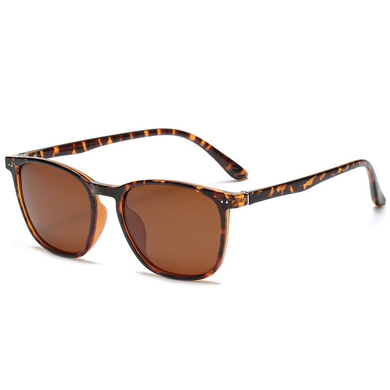 aoron TR90 Polarized Glasses Men's and Women's Square Frame Retro Sunglasses