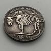 Wandering Coin Five pointed Star Sheep Brass Old Silver Commemorative Medal Collection Craft Coin 20mm Commemorative Coin