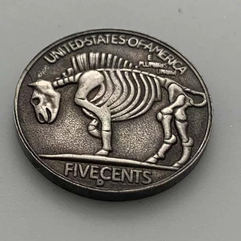 Wandering Coin Five pointed Star Sheep Brass Old Silver Commemorative Medal Collection Craft Coin 20mm Commemorative Coin