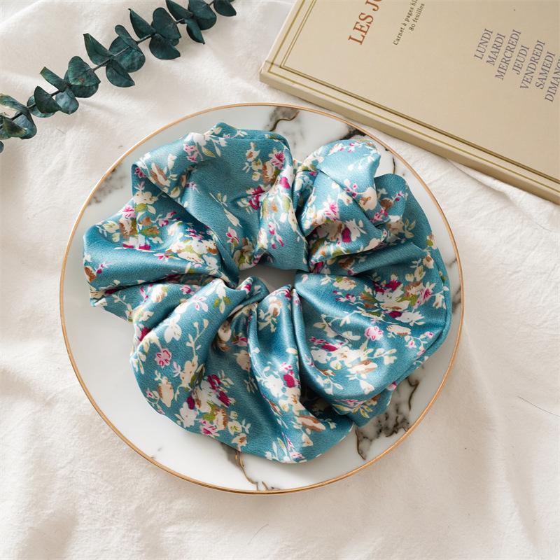 Винтажные большие резинки для волос с розами для женщин, девушек, элегантные красные цветы, эластичный держатель для хвоста, резинка для волос, головной убор, аксессуары для волос