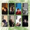 Боковой Чехол для Телефона DJ Malik для Samsung S25,24,23,22,21,S20,Ultra,Plus,FE Черный Мягкий Чехол