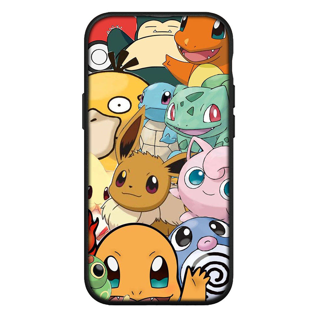 Чехол для iPhone 16 15 Xiaomi Redmi Note 14 13 12 11 Pro Max X 8 9 16e Samsung Galaxy S25 S24 S23 Moto OPPO Huawei Eevee Pokemon Pikachu Чехол для телефона
