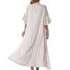 Women’s Nightgown Slip Night Dress 2 Pieces Set Satin Stripe Pajamas Dressing Gown Robe Sleepwear Home Wear Spring Autumn Sleep Lounge Clothes