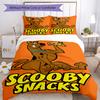 3 шт. Комплект постельного белья Scooby-Doo Пододеяльник на молнии Включает 1 пододеяльник и 2 наволочки, Мягкий и удобный для всех сезонов.