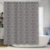 Modern Design Bath Shower Curtain Polyester Waterproof Home Decor Privacy Protection For Bathroom Coral Circle Pattern