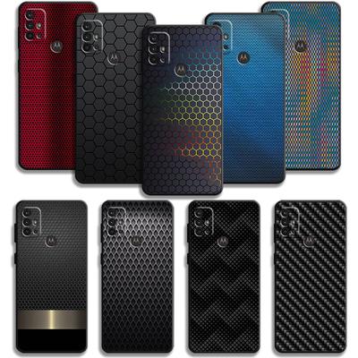 Чехол для телефона Motorola G200 G60 G50 G31 G30 G22 G9 G8 Power Lite Plus Edge 20lite 30pro One Fusion Luxury с текстурой из углеродного волокна