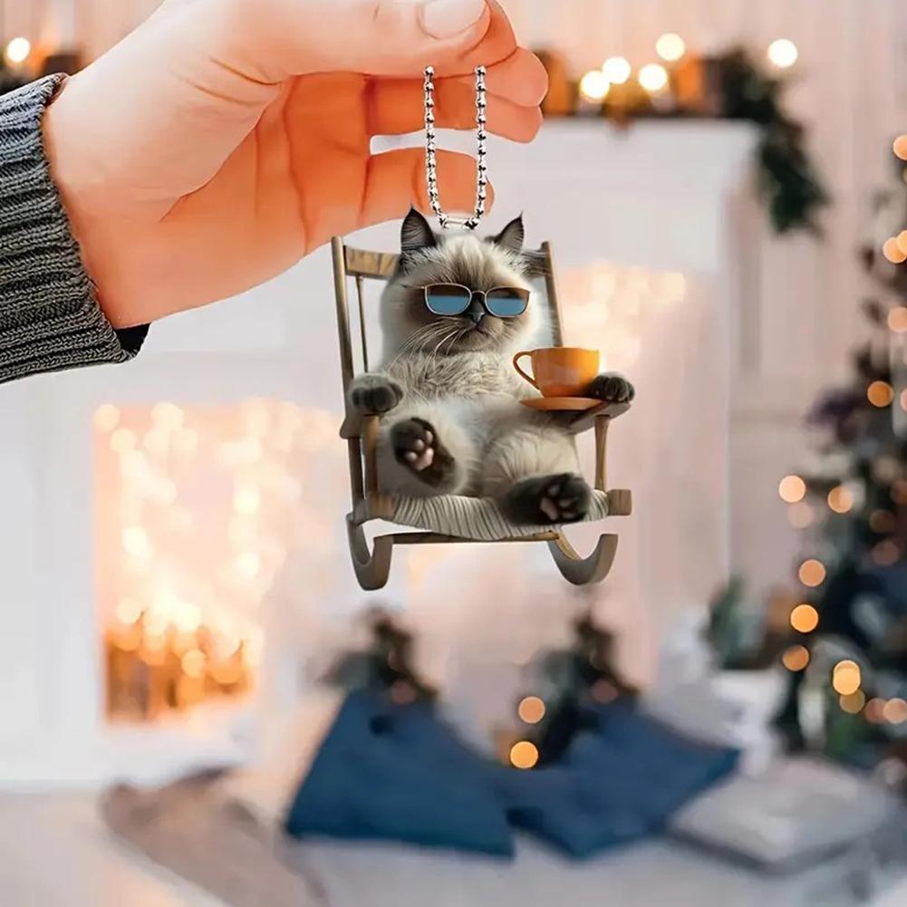 Милый акриловый кулон в форме собаки для рюкзака, автомобиля, украшения дома со шнурком, легко вешается, плоский, очаровательный аксессуар на животную тематику