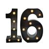2Pcs 18 21st 30th 40th 50th 60th Black Number LED String Night Light Lamp Happy Adult Birthday Anniversary Party Decoration