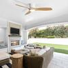 52-Inch Flat Ceiling Fan with Remote Control, 3 ABS Blades, Reversible DC Motor, Super Quiet Operation, and Dimmable LED Lighting.