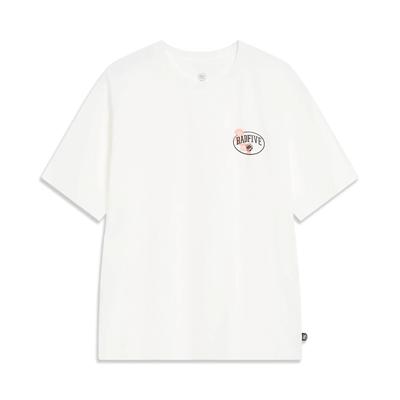 Футболка мужская с коротким рукавом и круглым вырезом Anti-Five Series Letter Print, свободная, цвет белый AHST507-1
