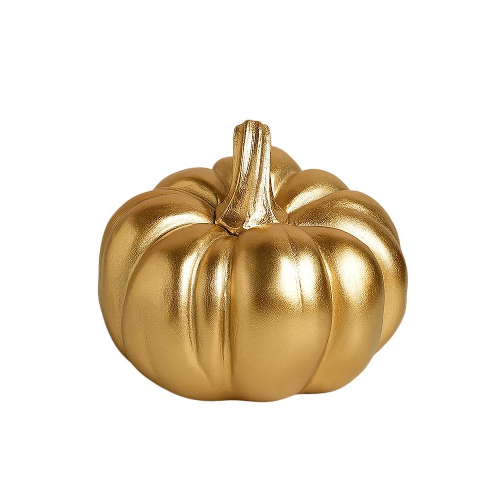 Vintage Halloween Pumpkin Figurine – Resin Decorative Ornament For Holiday And Home Display