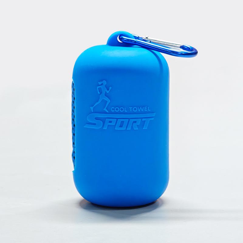 Портативный силиконовый быстросохнущий охлаждающий набор полотенец с дышащей коробкой для хранения