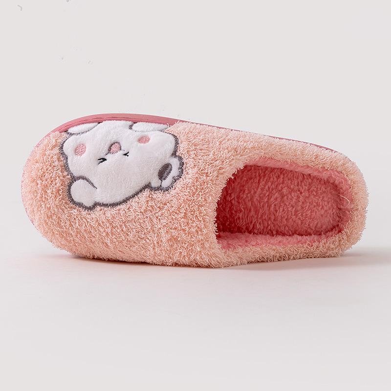 Qidashun New Cartoon Cotton Slippers, Autumn and Winter Indoor and Outdoor Couple Cotton Shoes To Keep Warm and Cute Cotton Tows