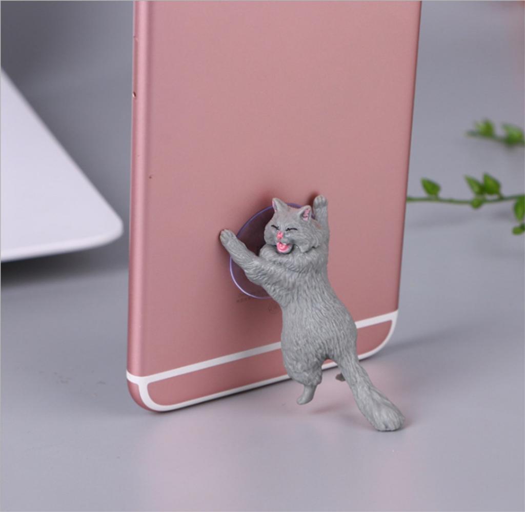 Cute Cat Mobile Phone Holder Stand Desk Socket Smartphone Holder For