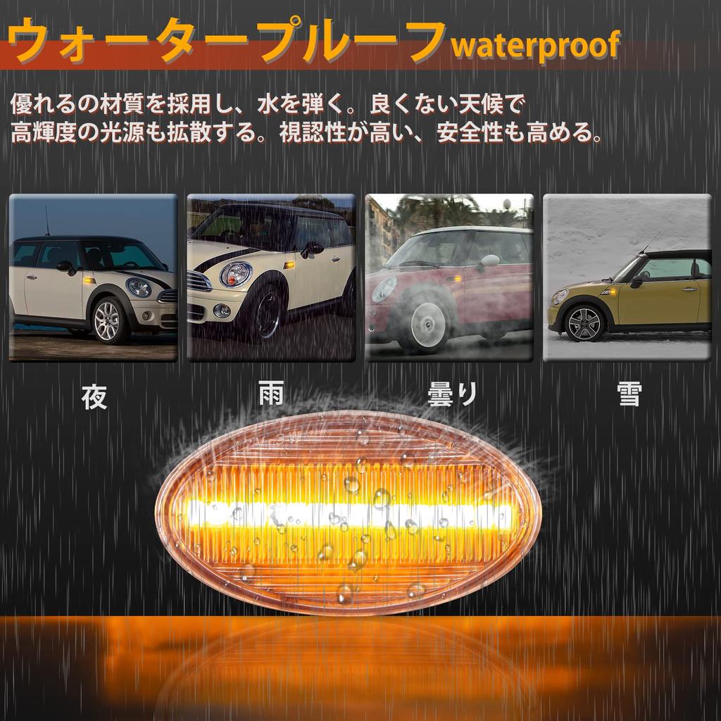 POPMOTORZ Светодиодные боковые повторители поворота с последовательным включением для BMW Mini R50 R53 R52 Mini One Cooper Cooper S Кабриолет Динамические указатели поворота Боковой указатель поворота