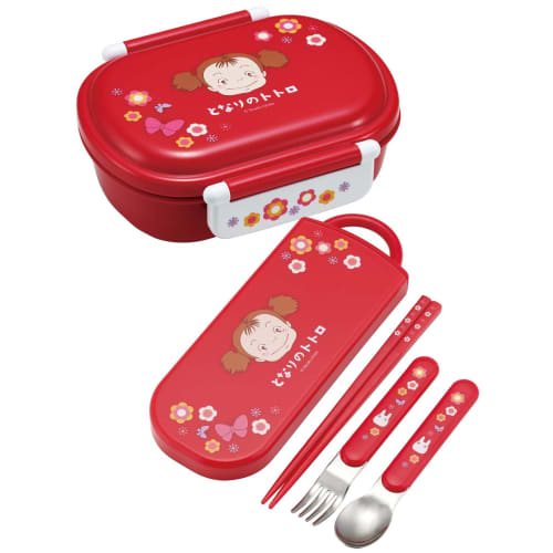 Skater Children's Lunch Box Trio Set Chopsticks Spoon Fork Kids Cutlery Antibacterial Treatment Easy To Open Sliding Type Made In Japan Ghibli Totoro