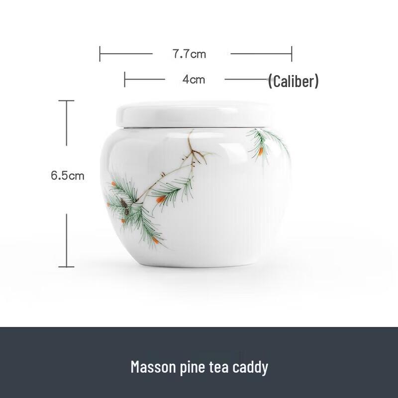 Nanshan Large Ceramic Sealed Tea Caddy for Kung Fu Tea