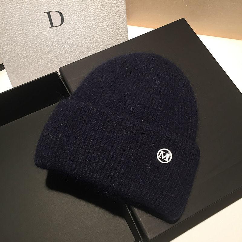 Шапка из кроличьего меха, женская осенне-зимняя универсальная шерстяная шапка, вязаная шапка, теплая шапка, защита ушей, холодная шапка Tide