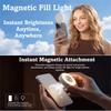 Adjustable Brightness Magnetic Selfie Light 360° Rotation 3 Modes Selfie Ring Light Magnetic Detachable Portable Selfie Light