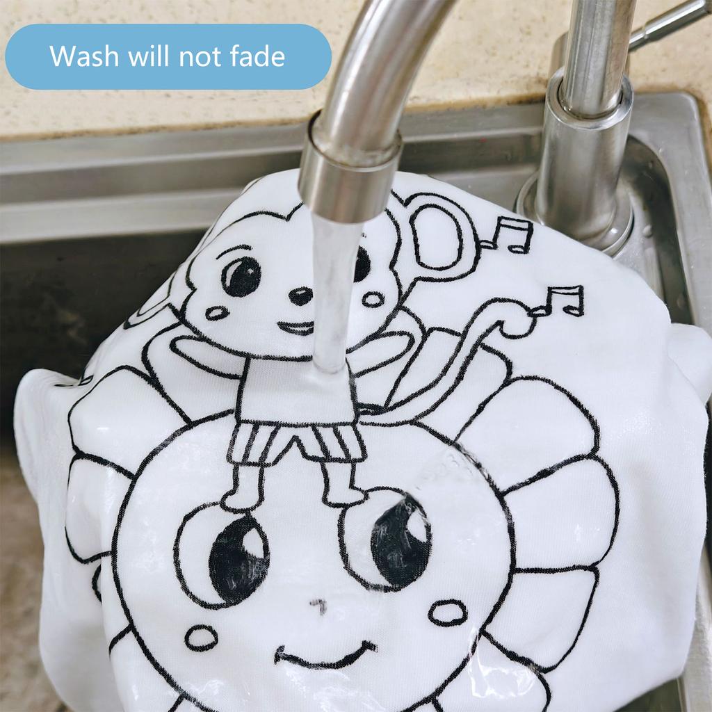 6 шт. Черный маркер для ткани для одежды, маркер для ткани с двойным наконечником, ручка для краски для ткани, для рубашки, шляпы, холщовой сумки, обуви